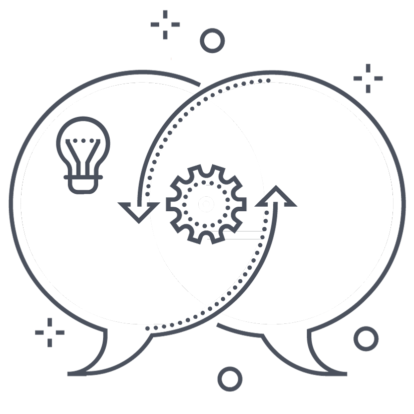 coaching-sprechblasen-sprechen Icon zum Thema Coaching, Darstellung Sprechblasen